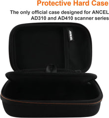 ANCEL interior showing three compartments organizing scanner, cables, and accessories