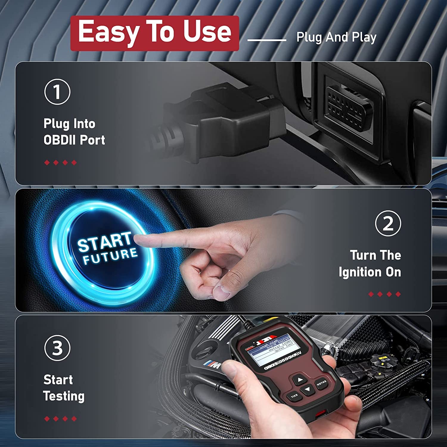ANCEL JP700 rugged case and box protecting the scanner for long-term storage