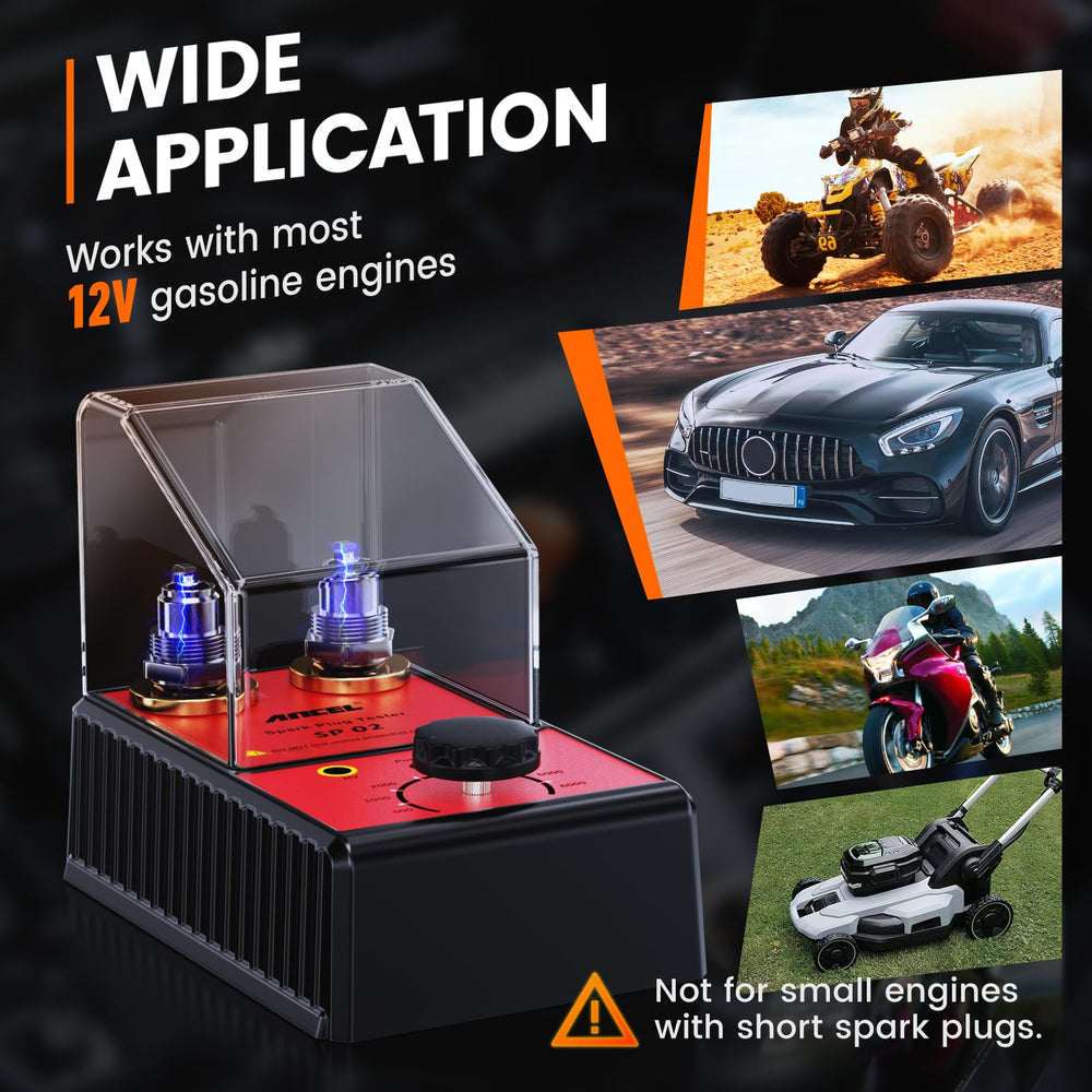 ANCEL SP02 connected to car battery demonstrating straightforward setup