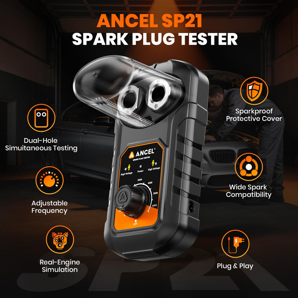 ANCEL visible spark arc during test illustrating clear ignition feedback