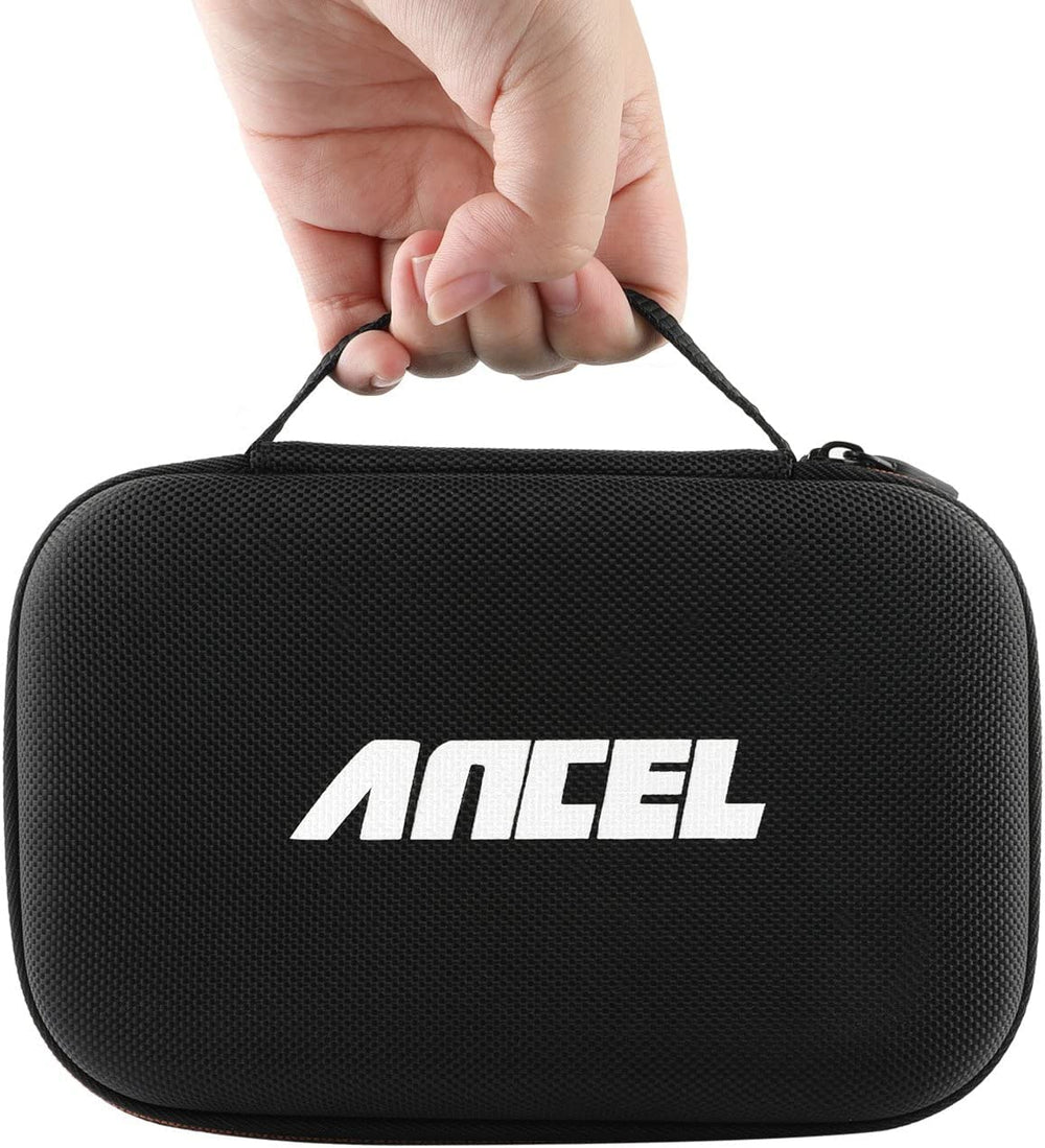 ANCEL layout with scanner and cables demonstrating tidy storage and quick access