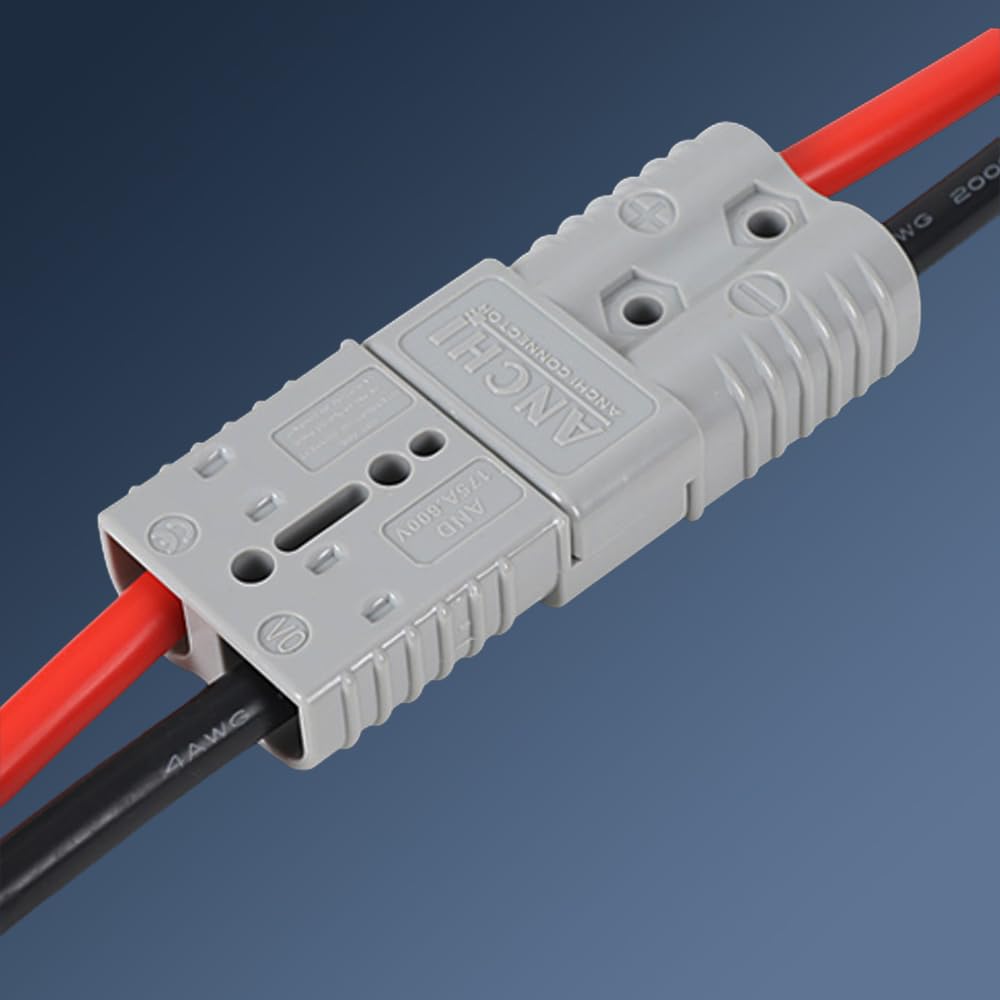 ANCHImsr connector installed on a winch cable, secure high‑current towing connection
