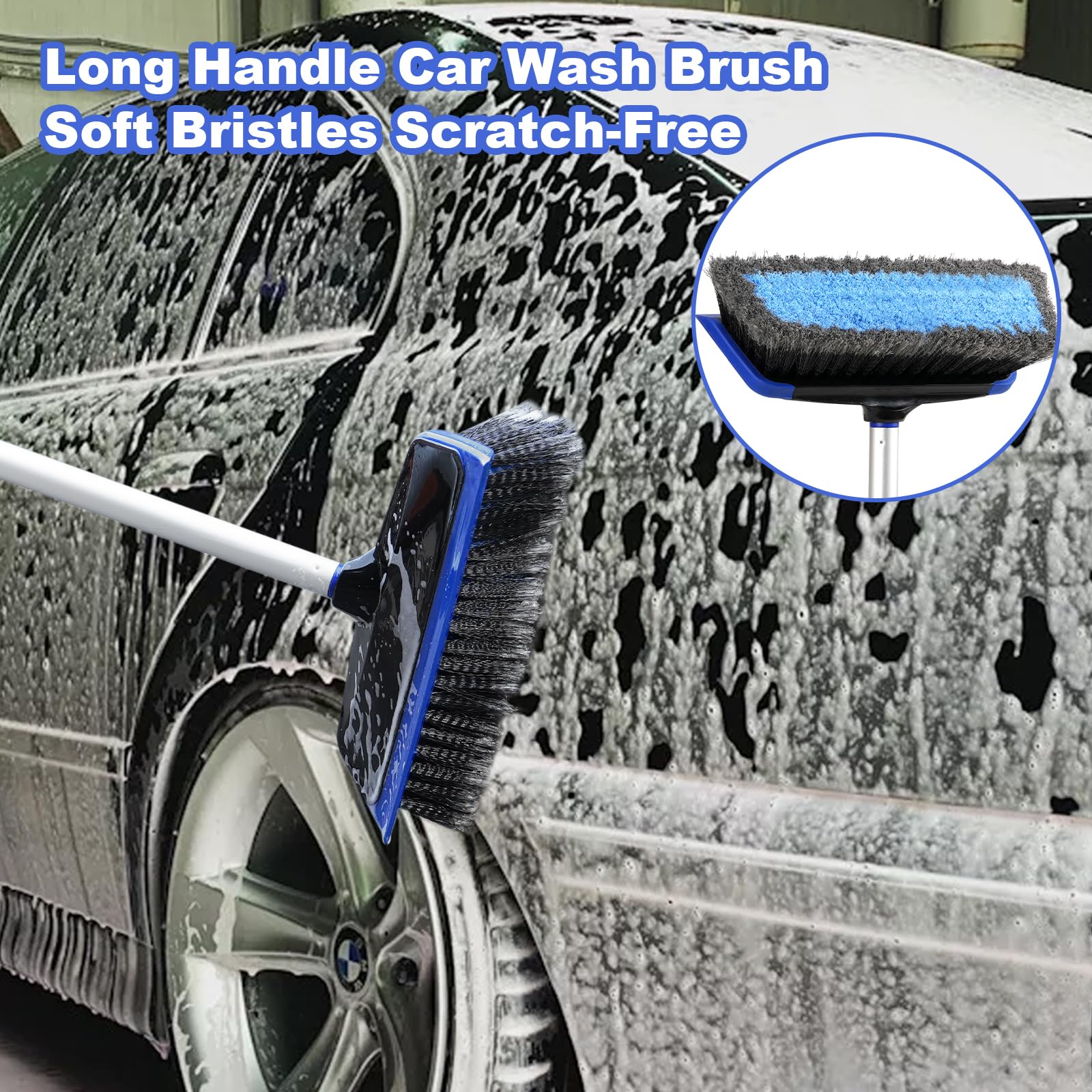 ANCLO chenille head close-up demonstrating soft microfiber for scratch-free washing