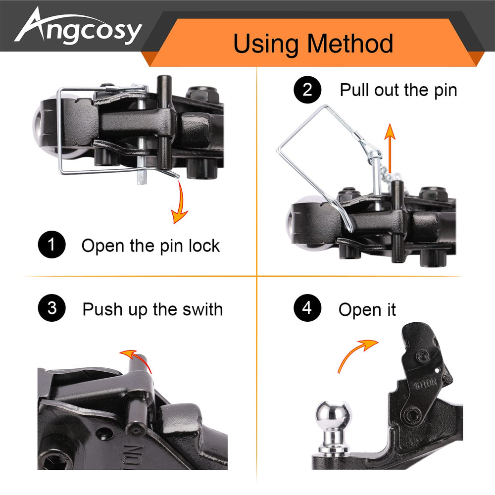 ANGCOSY installed on vehicle receiver illustrating easy mounting and ready-to-tow benefit
