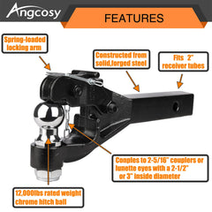 ANGCOSY side profile showing 15.5 inch length and correct clearance for towing