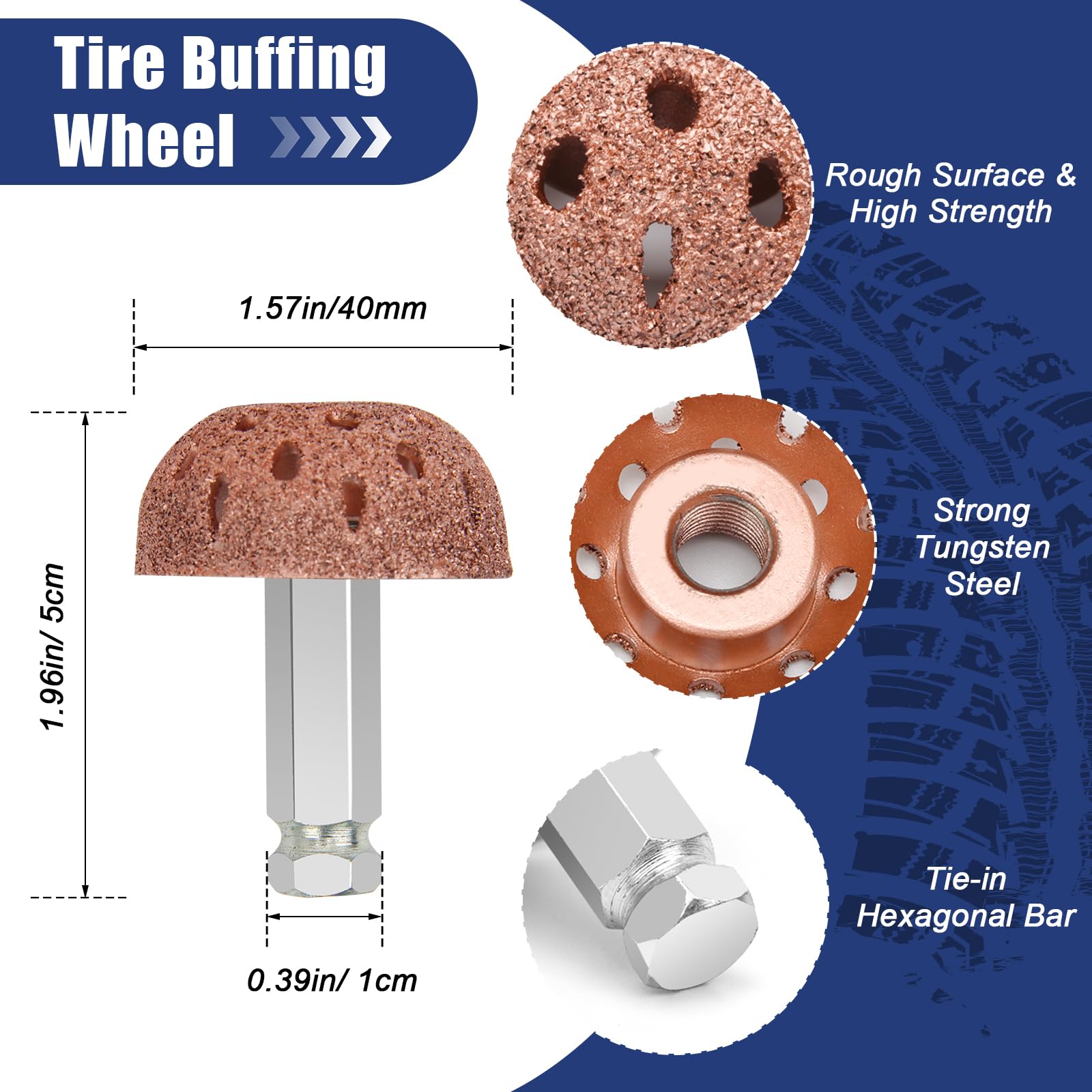 Anglekai three-size plug array exhibiting size range for varied punctures