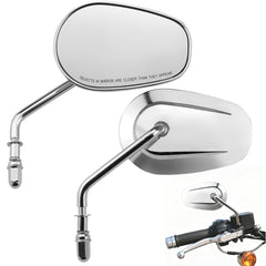 ANGRY GRIT front chrome mirror showing polished finish and wide view benefit