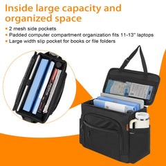 ANILD organizer converted to shoulder bag for portable use and hands-free convenience