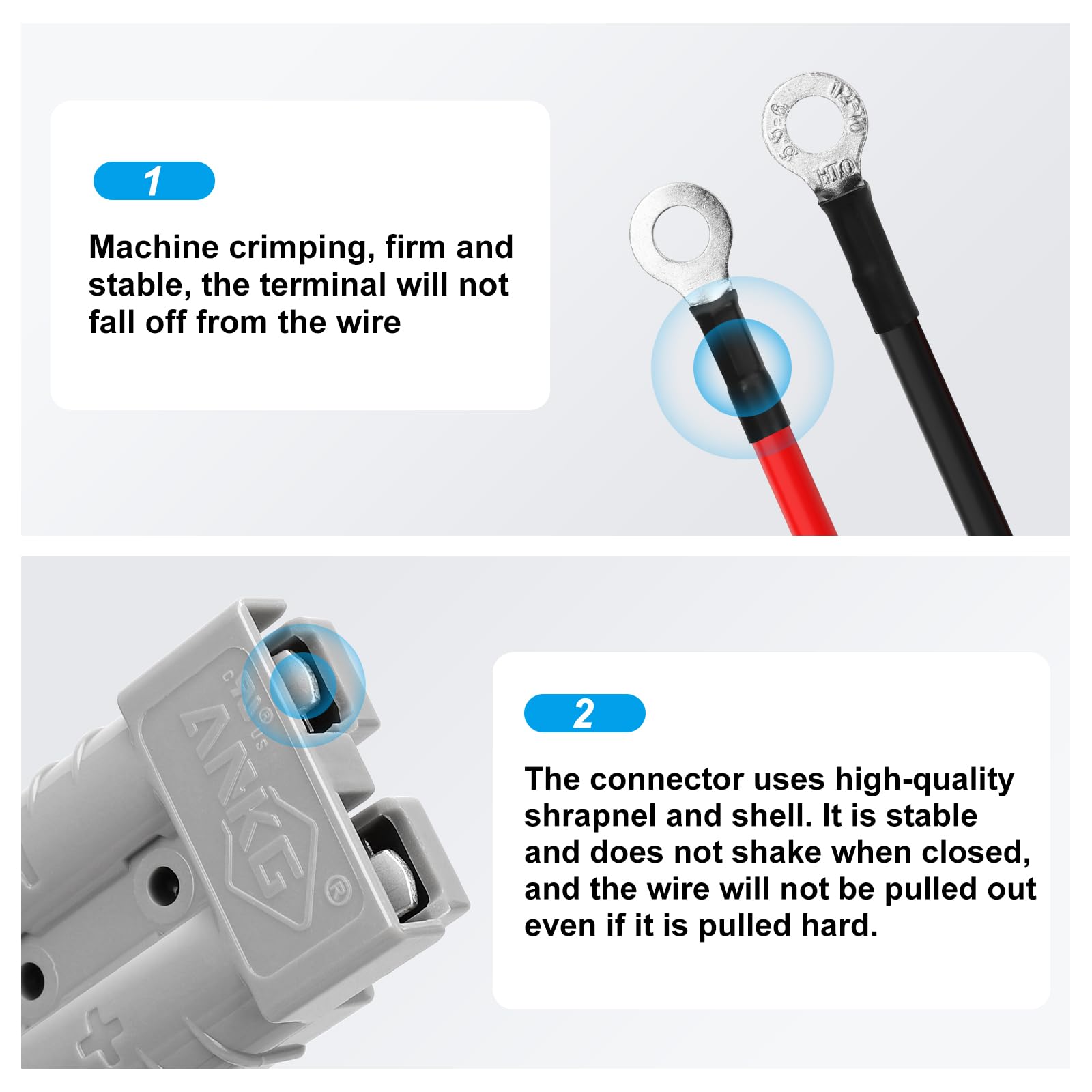 ANKG silver-plated terminal detail improving electrical performance