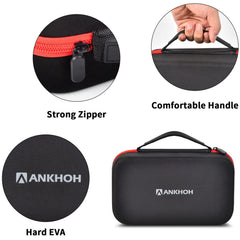 ANKHOH mesh pocket filled with cables and adapters keeping accessories tidy and accessible