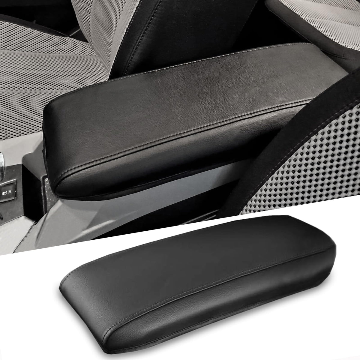 ANMOSVO front view of armrest cover showing precise fit and improved look