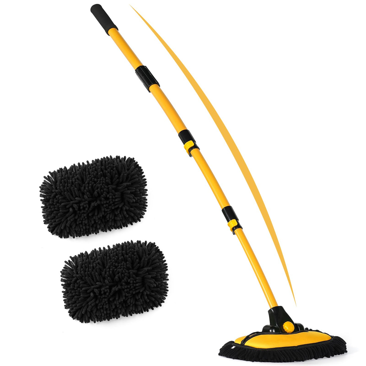 anngrowy packed kit front view showing pole and mop heads for complete cleaning