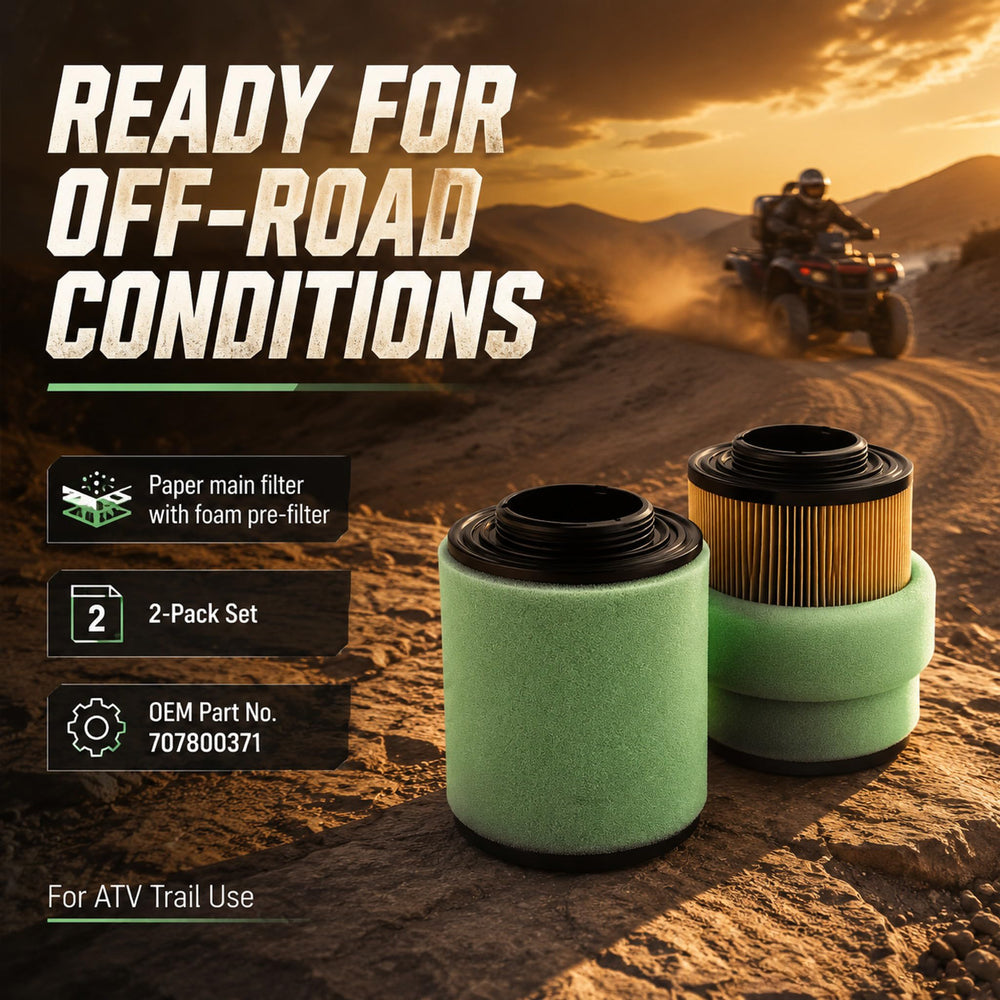 Anoety filter installed in Can-Am airbox demonstrating quick replacement