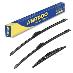 ANRDDO front packaging showing full 21, 20, 10 inch wiper set and fitment labels for quick identification