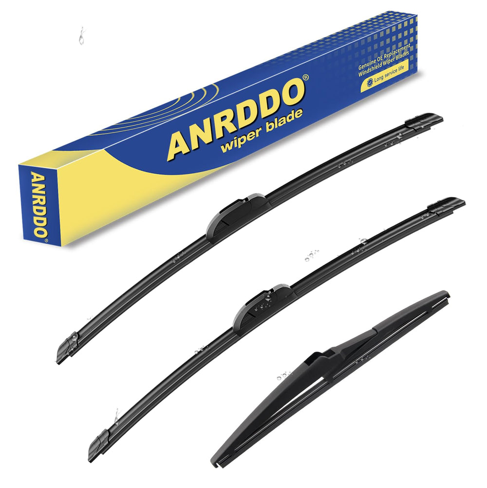 ANRDDO front packaging showing 3 wiper blades and clear fit info for Honda CRV