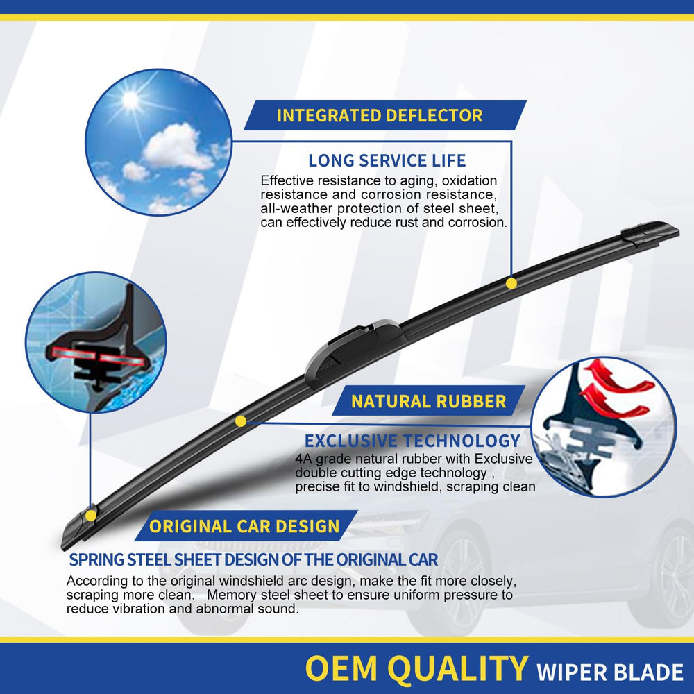 ANRDDO wiper blade installed on a 2004 Honda CR-V windshield showing correct fit and clear visibility