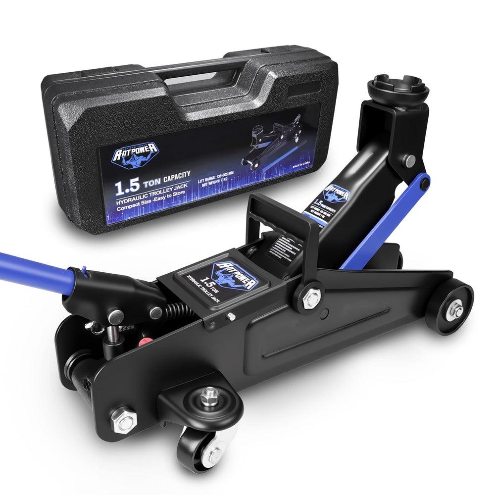 ANTPOWER floor jack front view showing compact design and stability