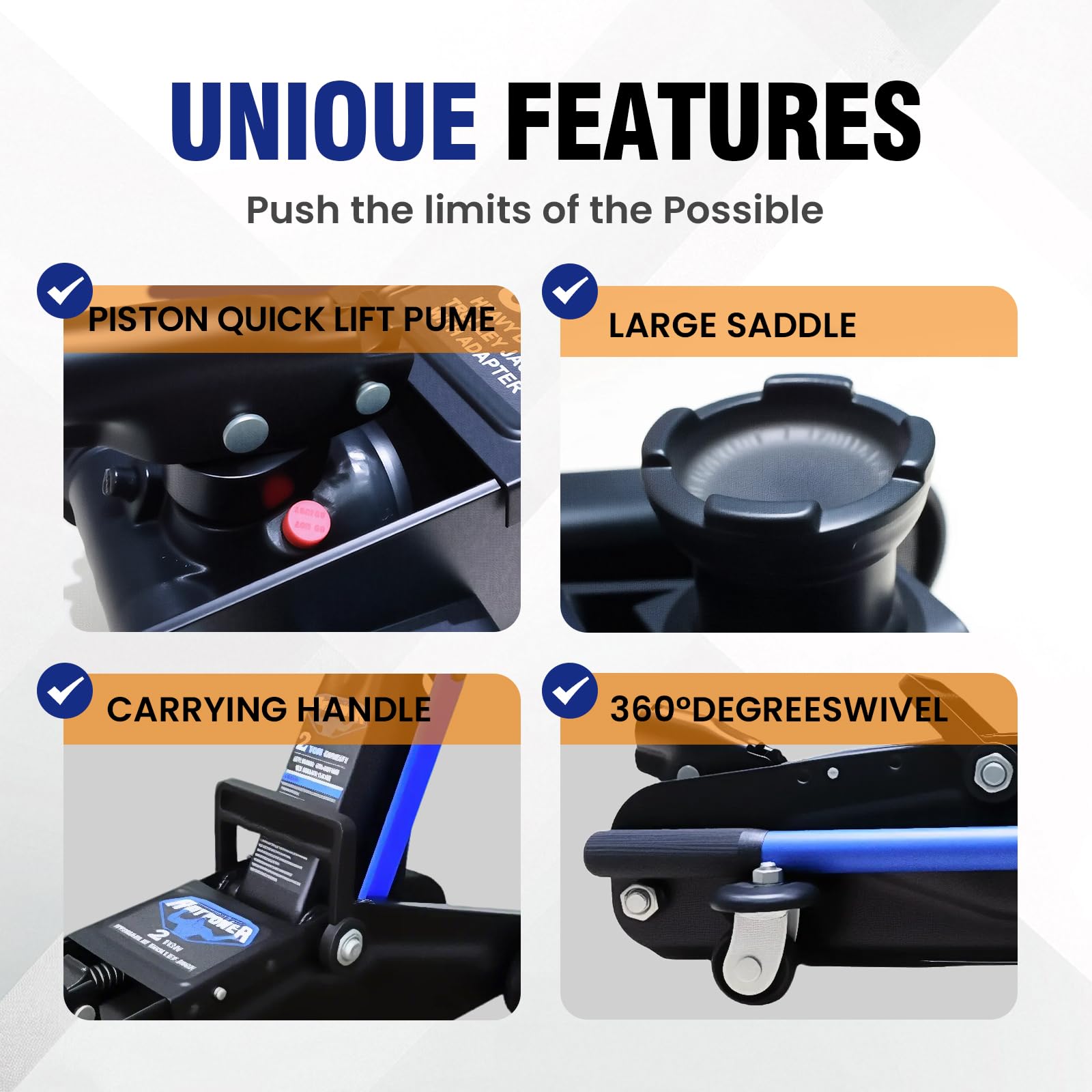 ANTPOWER folded two-piece handle for compact storage and improved leverage when assembled