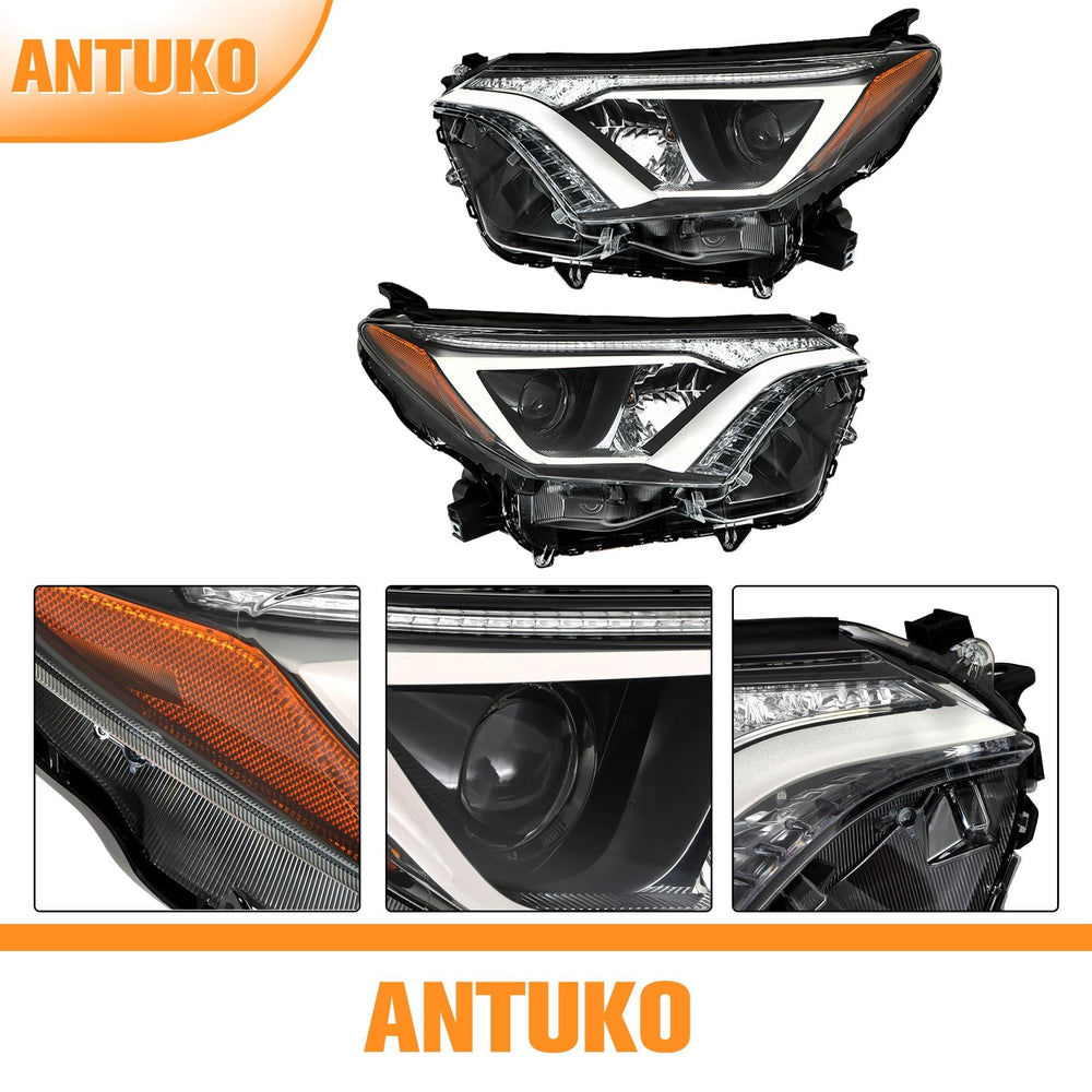 ANTUKO projector lens detail showing focused beam performance benefit