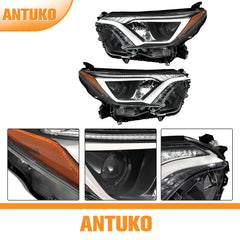 ANTUKO projector lens detail showing focused beam performance benefit