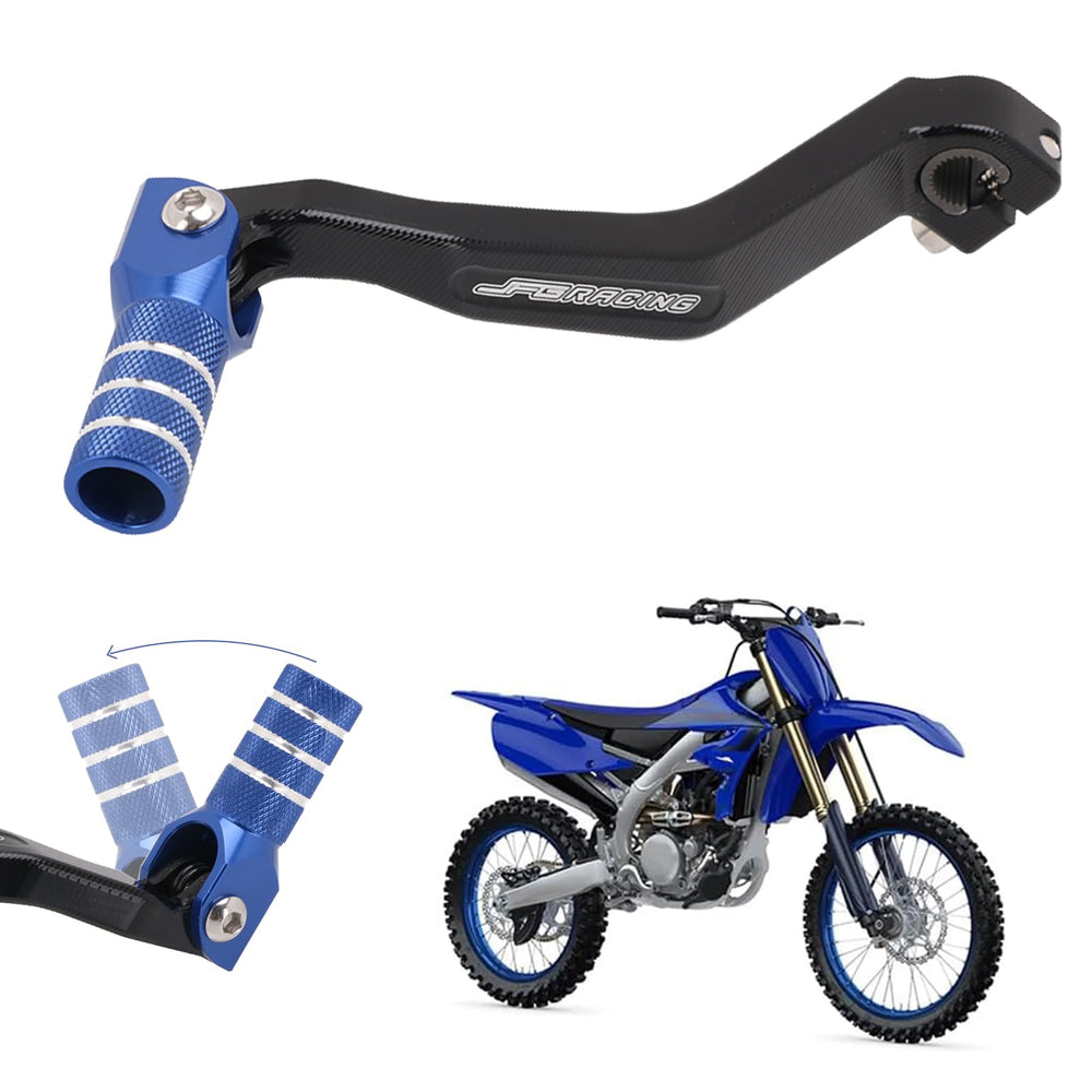 AnXin front view blue shift lever showing OEM fit and improved durability