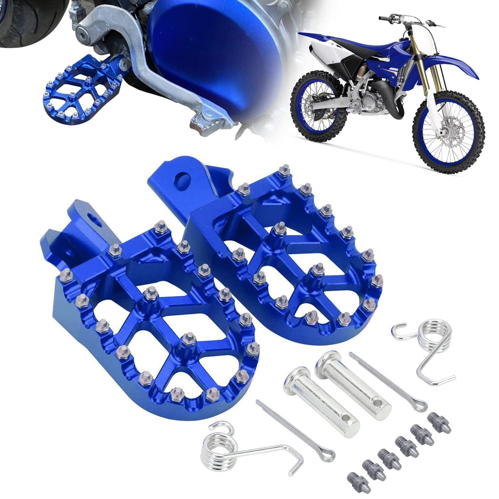AnXin front view foot peg showing wider platform and improved control
