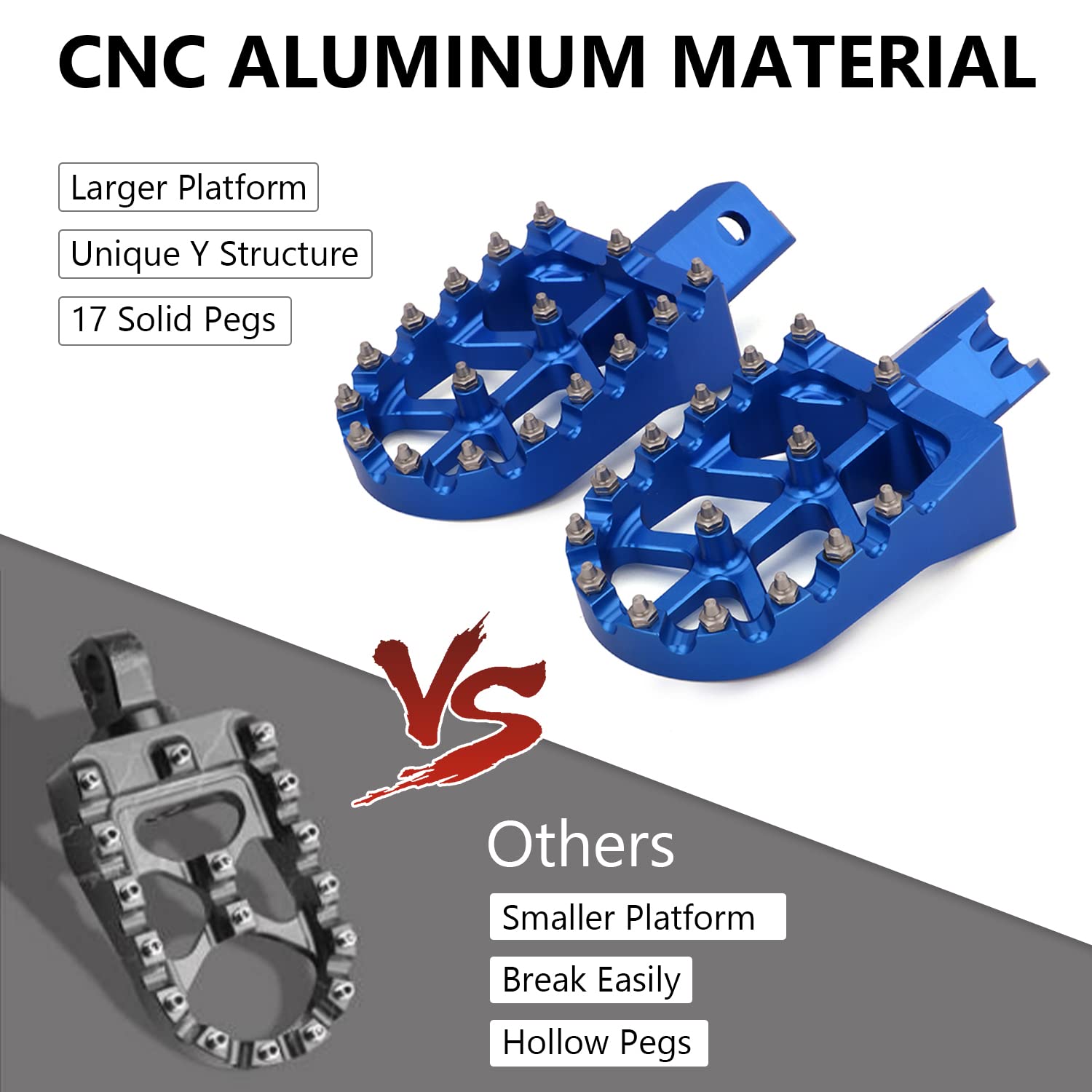 AnXin teeth detail showing 17 steel pegs for superior mud-shedding traction