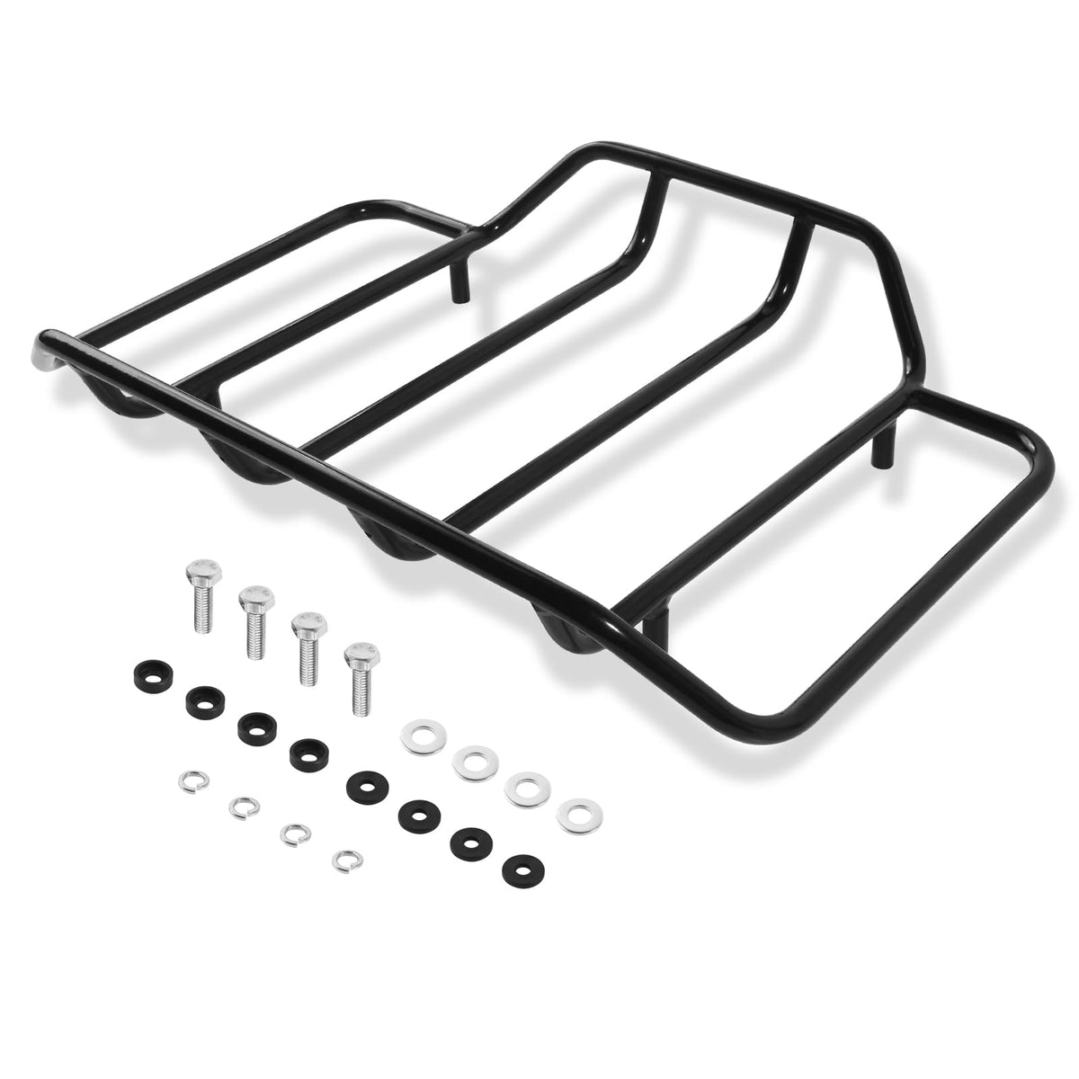 Aochuang front view of trunk rack showing sleek black finish and secure platform