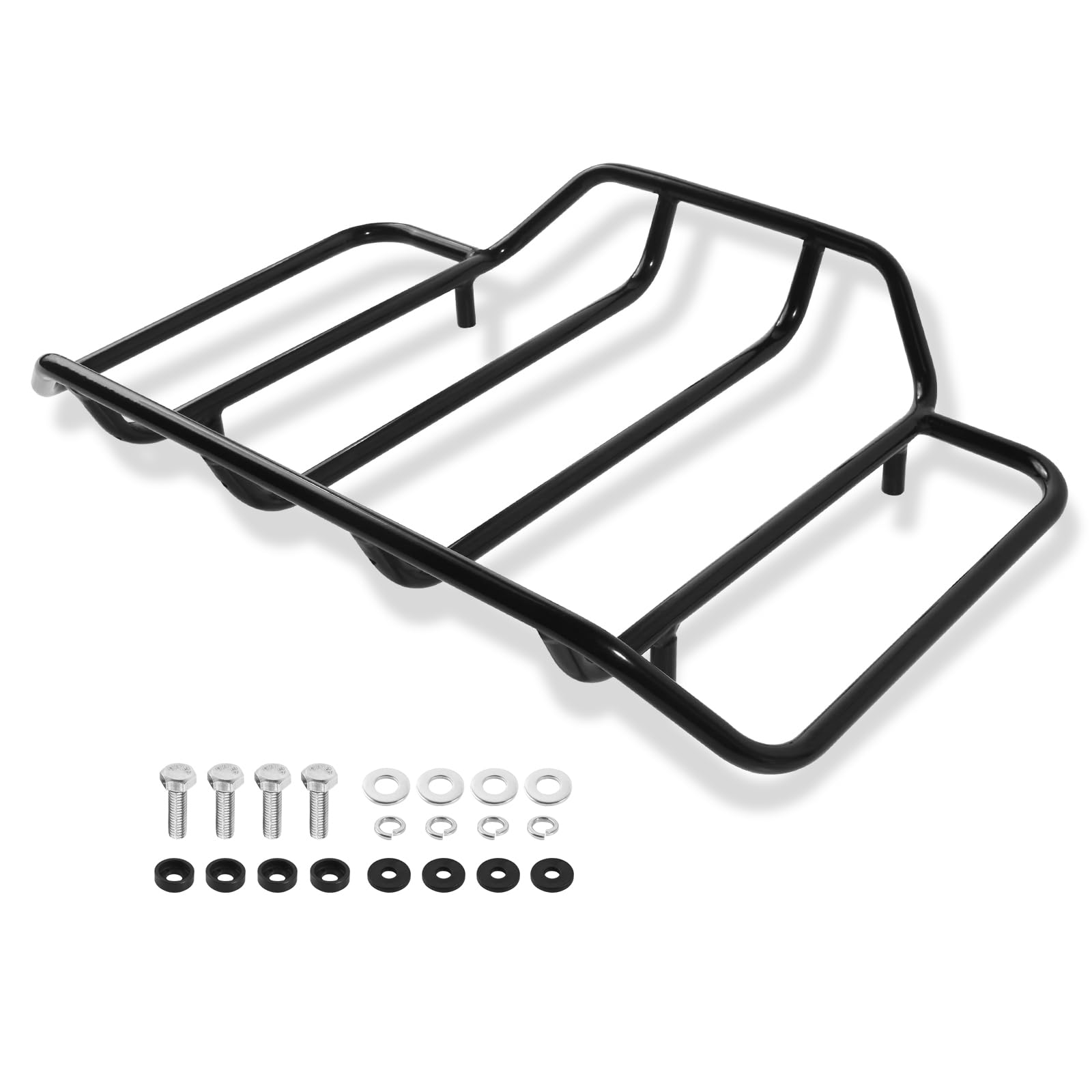 Aochuang rack hardware layout with screws showing included fasteners for easy install