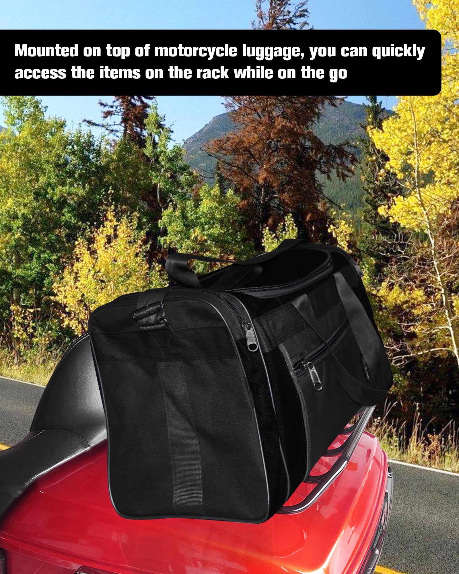 Aochuang rack with soft bag loaded showing quick-access cargo convenience