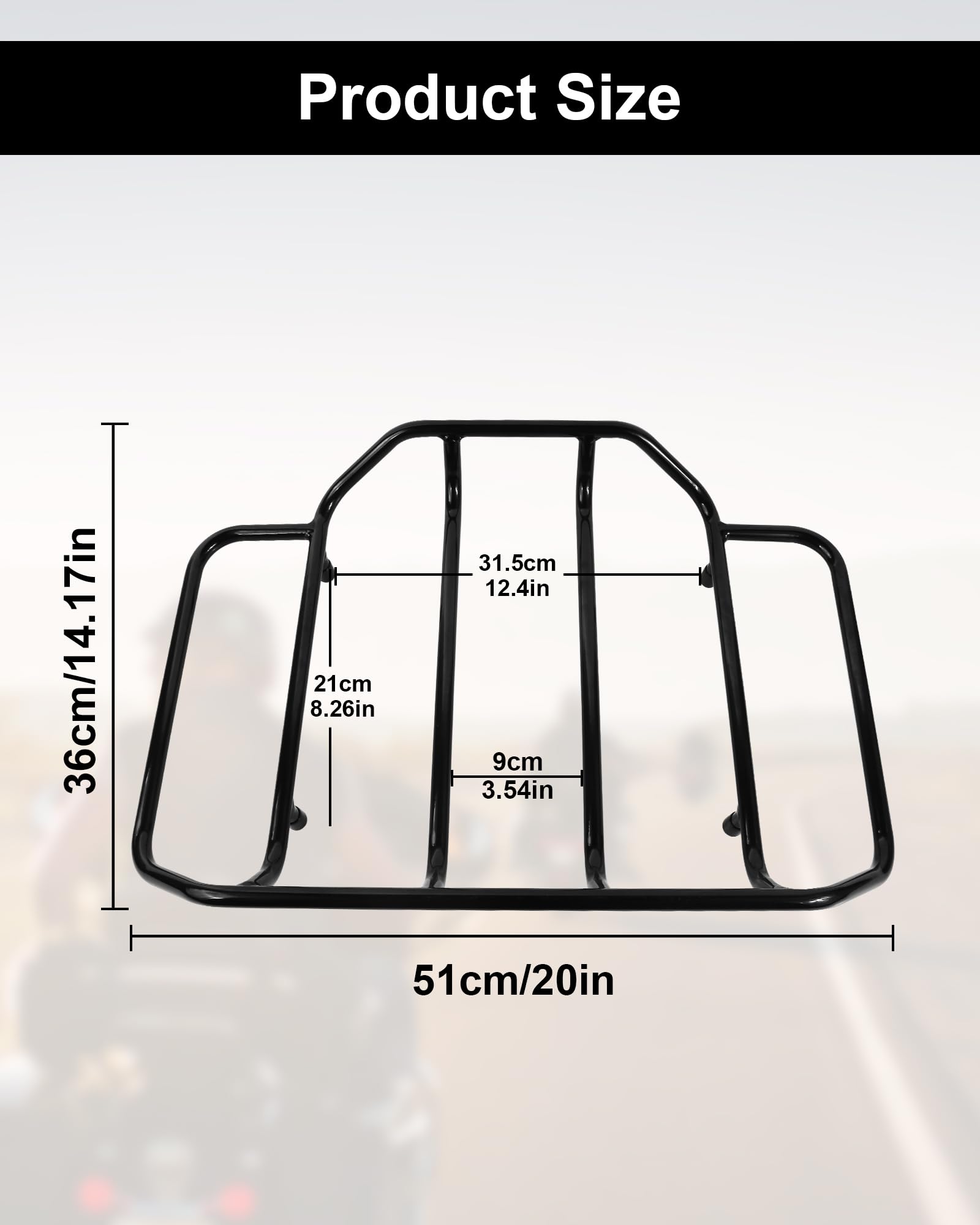 Aochuang rack mounted on Harley tour pack showing stable attachment while riding