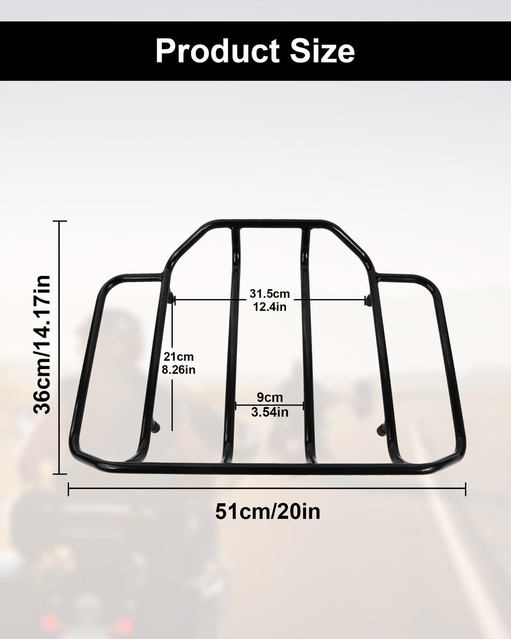Aochuang rack mounted on Harley tour pack showing stable attachment while riding