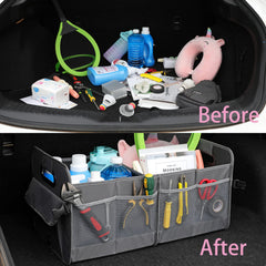 AOKJOY organizer installed in SUV trunk preventing items from sliding