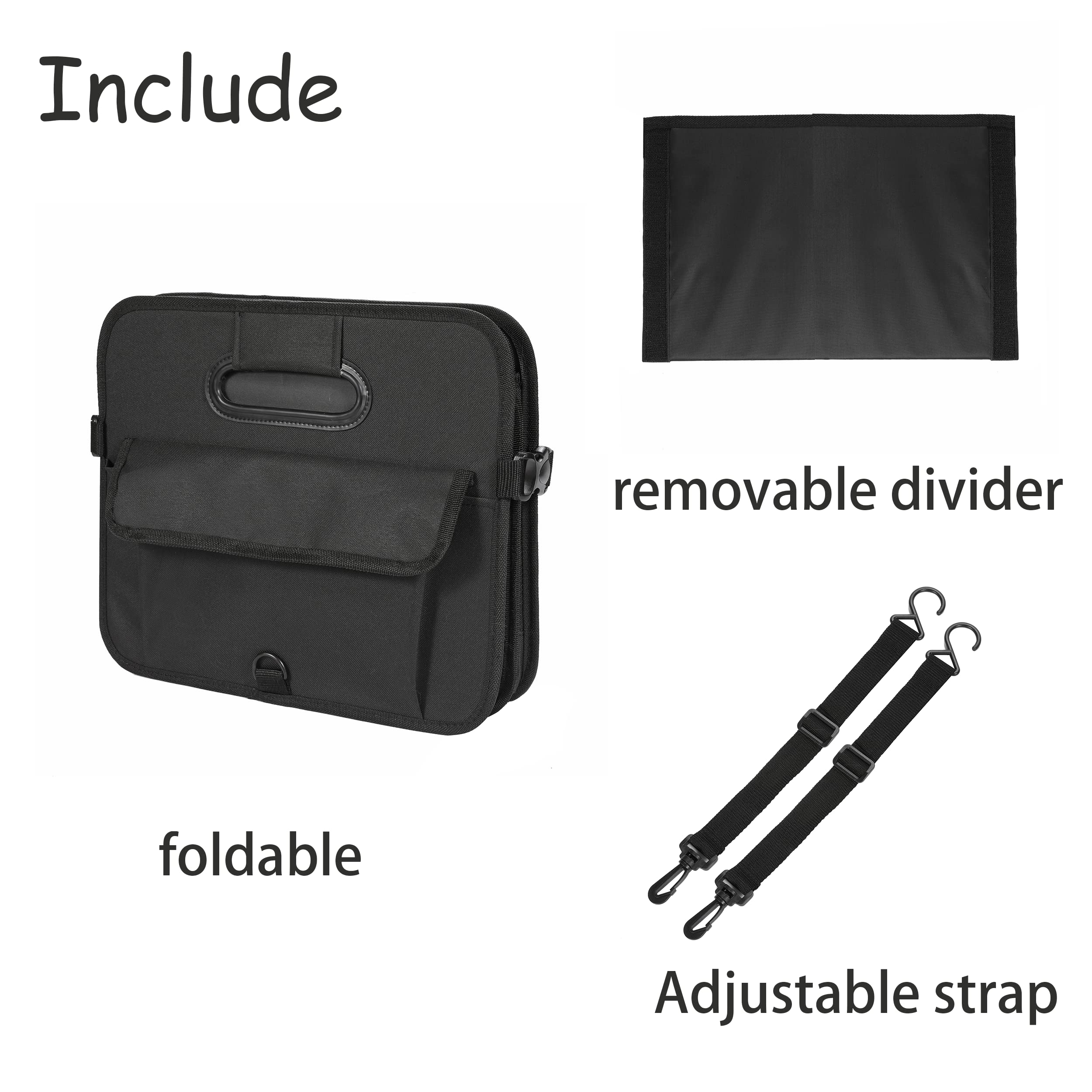 AOKJOY scale comparison inside an SUV trunk showing fit and cargo organization advantage
