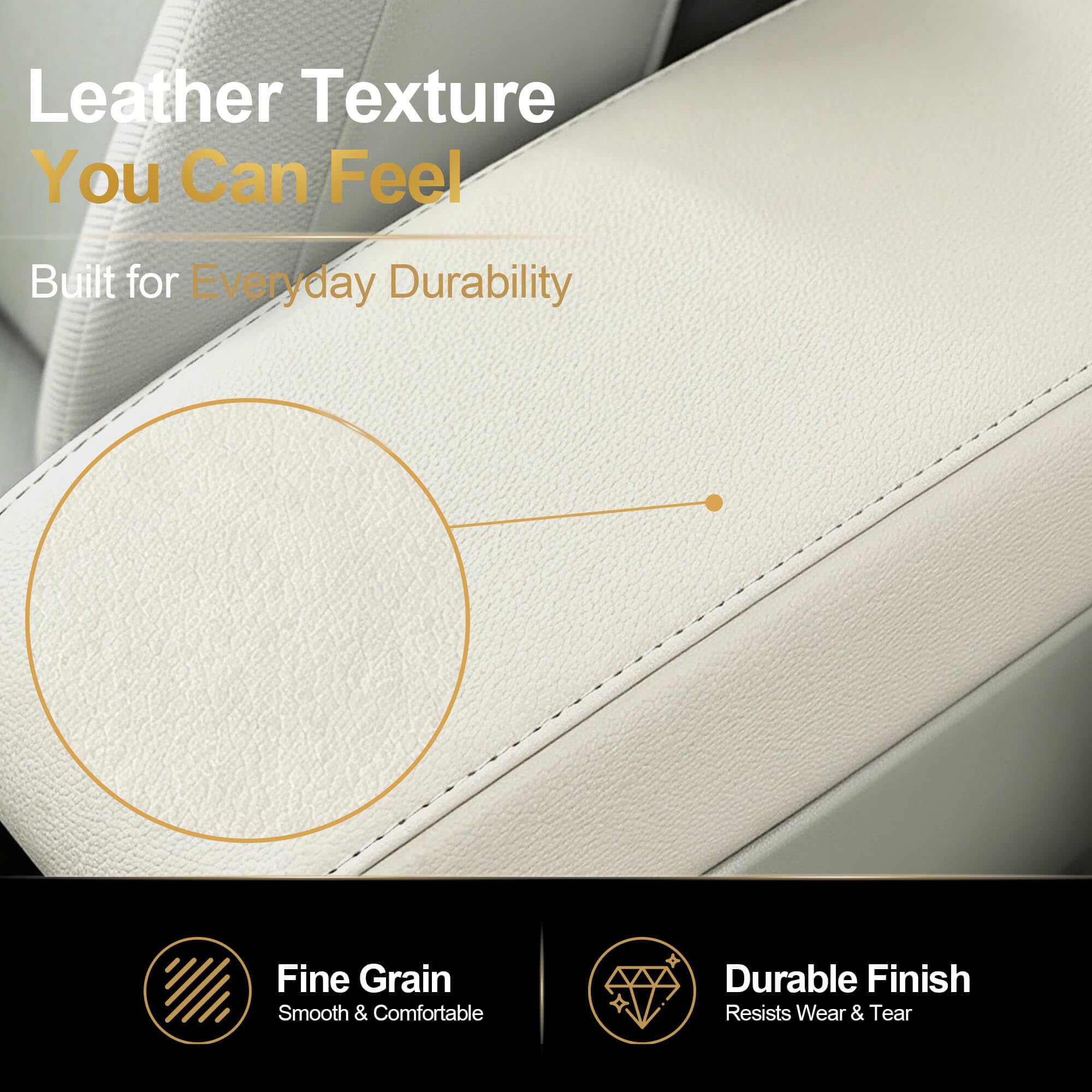 AOMSAZTO label and material reveal microfiber leather quality benefit