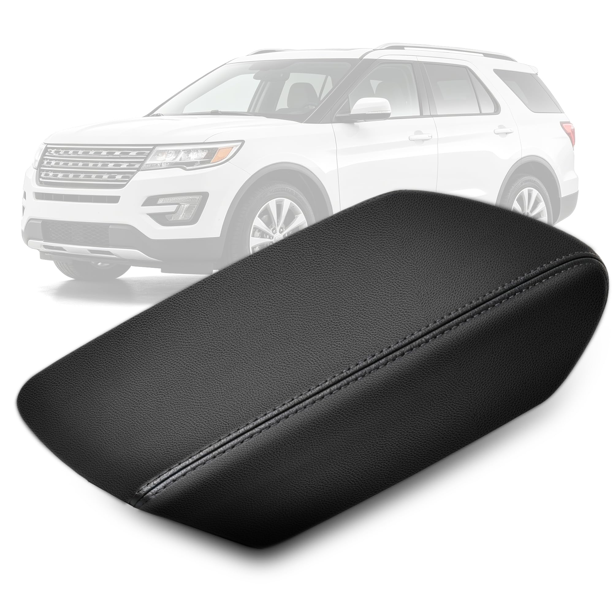 AOMSAZTO front view of console cover showing sleek black finish and protection