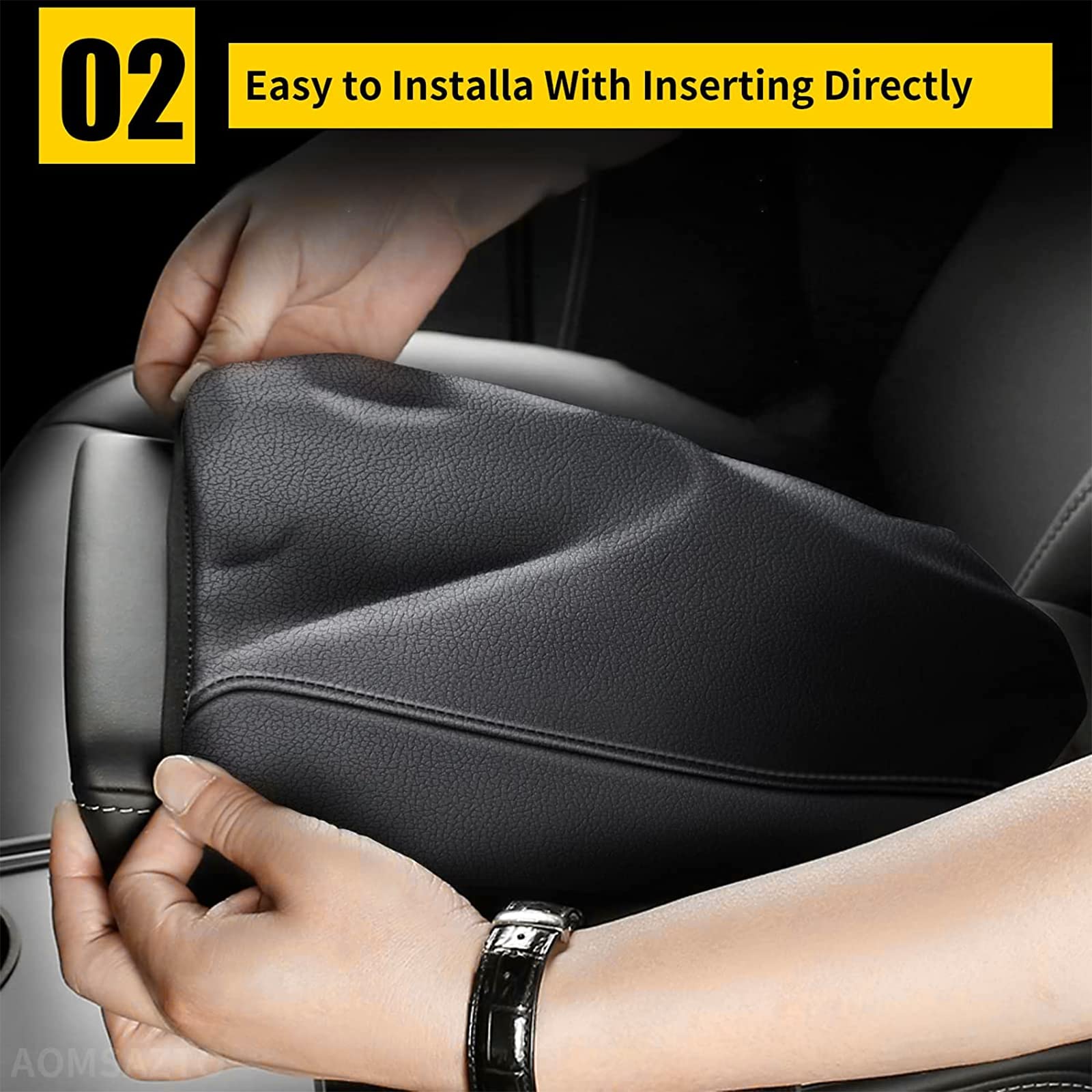 AOMSAZTO PU leather texture highlighting soft, easy-clean surface