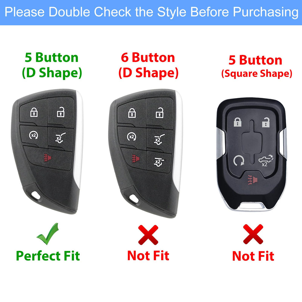 Aoocar leather key fob cover back detail showing precise fit and label