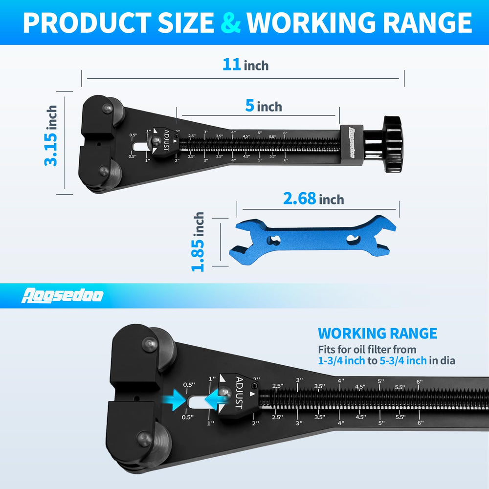 AOOSEDOO double-ended AN wrench and aluminum body showing durability and serviceability