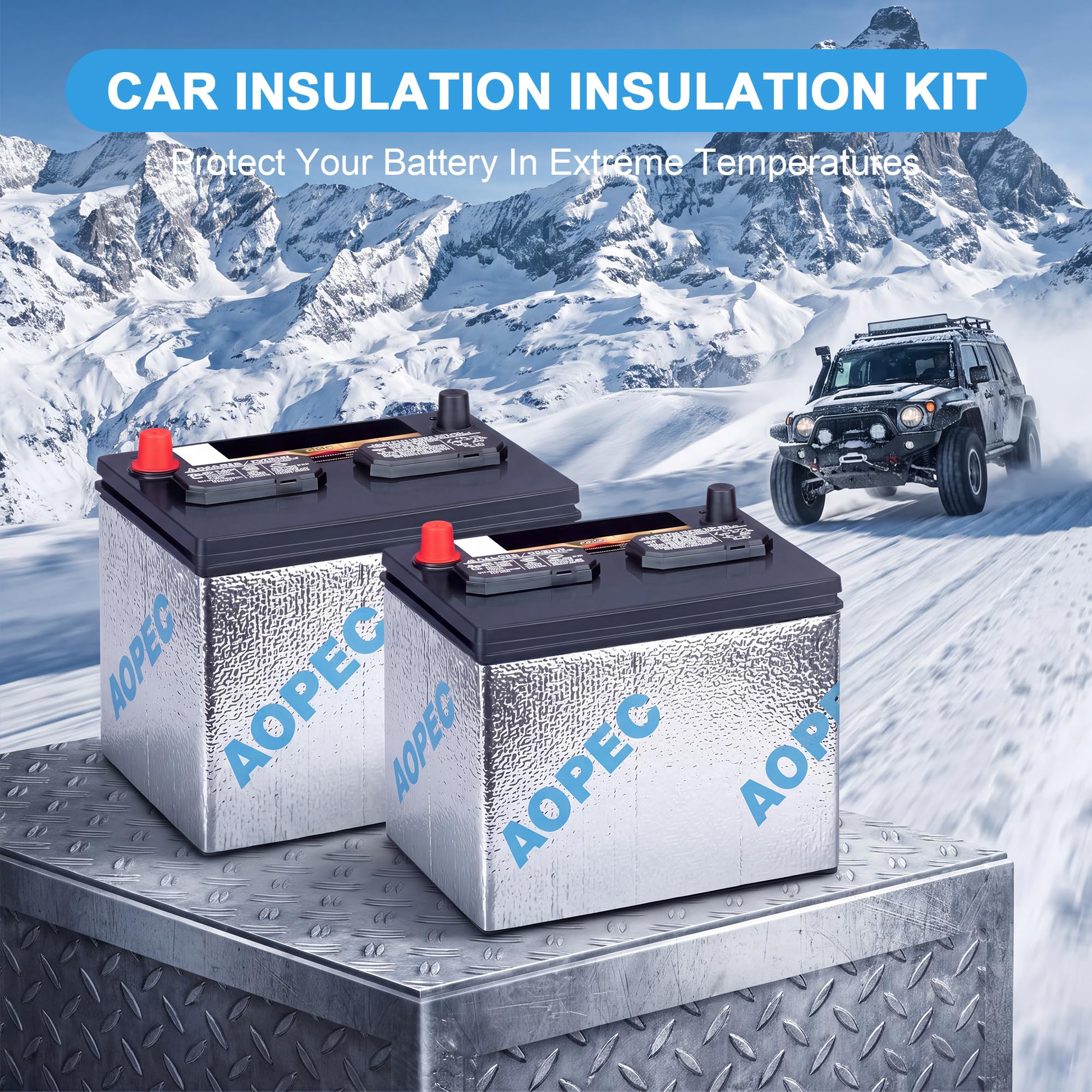 AOPEC folded insulation kit for compact storage highlighting portability and convenience