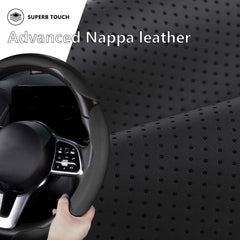 Aotoyou perforated leather close-up showing breathable texture and comfort