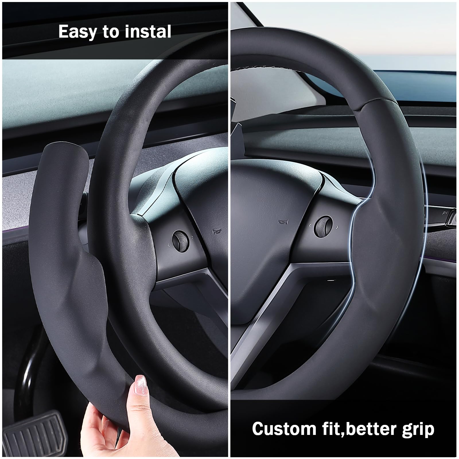 aotoyou installed in Model Y interior improving feel and matching trim