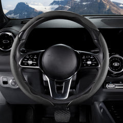 Aotoyou cover installed on steering wheel showing improved grip and finish