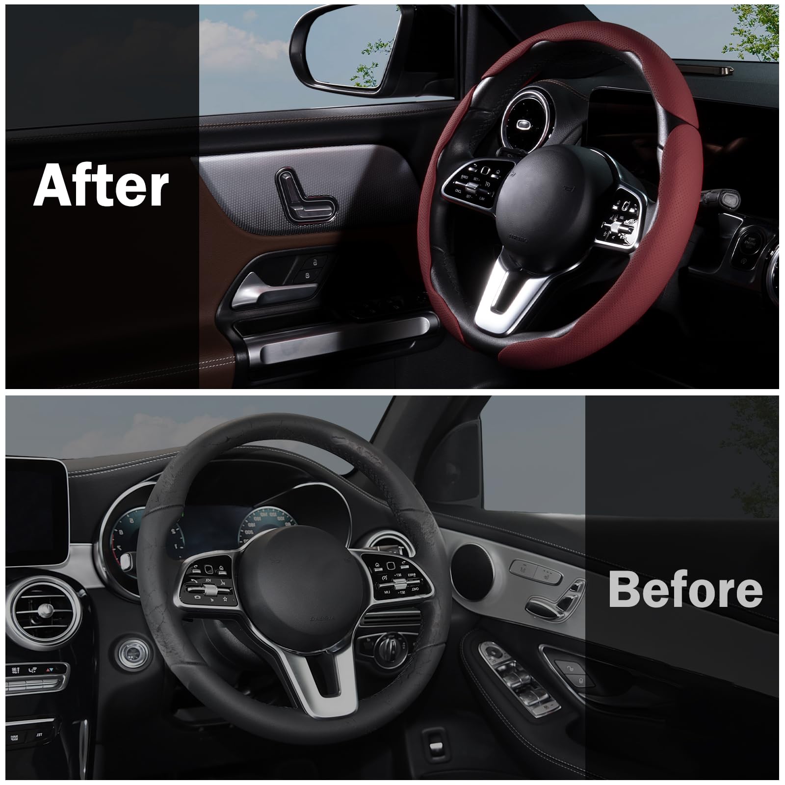 Aotoyou lifestyle shot in car interior adding color and premium feel