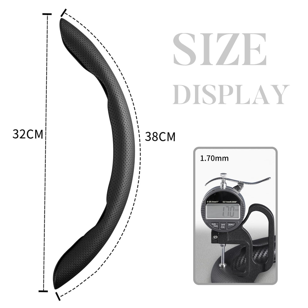 Aotoyou cover beside measuring tape showing fit for 14.5–15 inch wheels