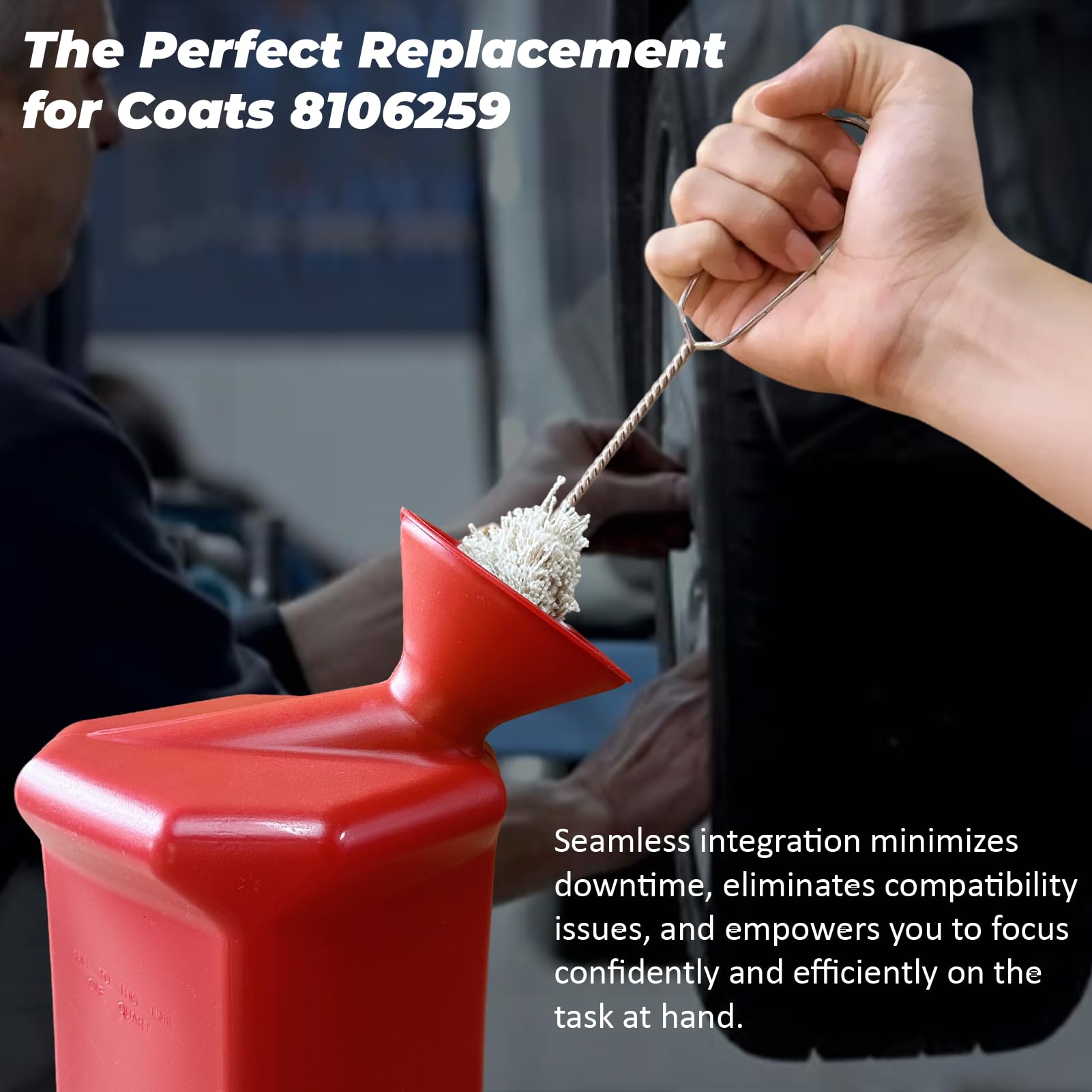 Aottykro kit mounted on center post tire changer for seamless shop integration