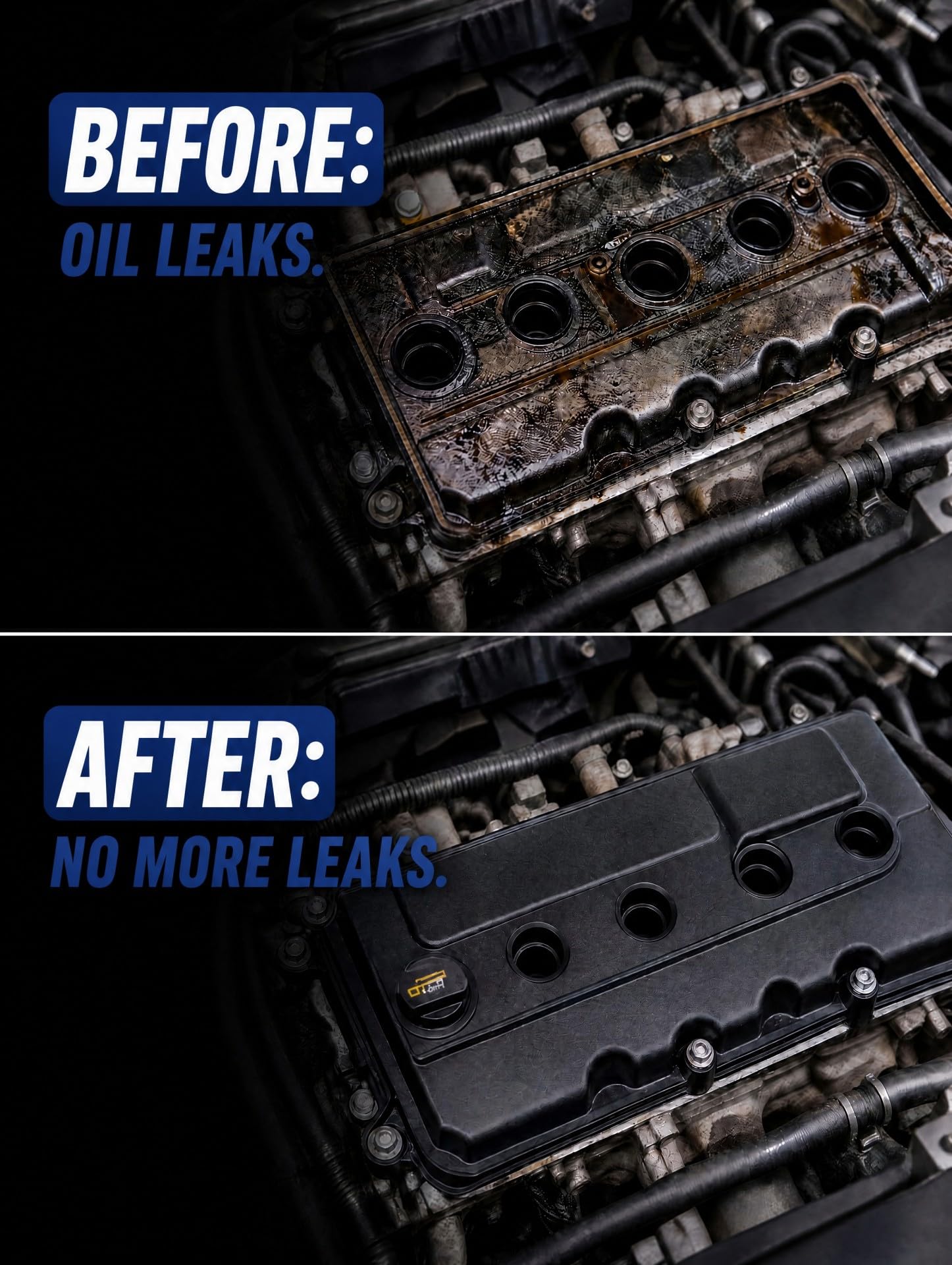 AOUKKL gasket positioned on valve cover during install, ensures correct alignment benefit