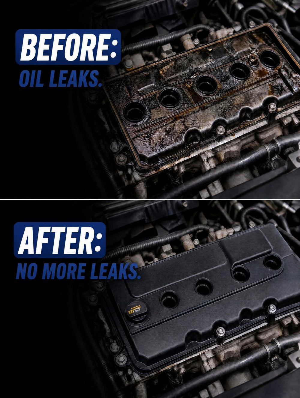 AOUKKL gasket positioned on valve cover during install, ensures correct alignment benefit