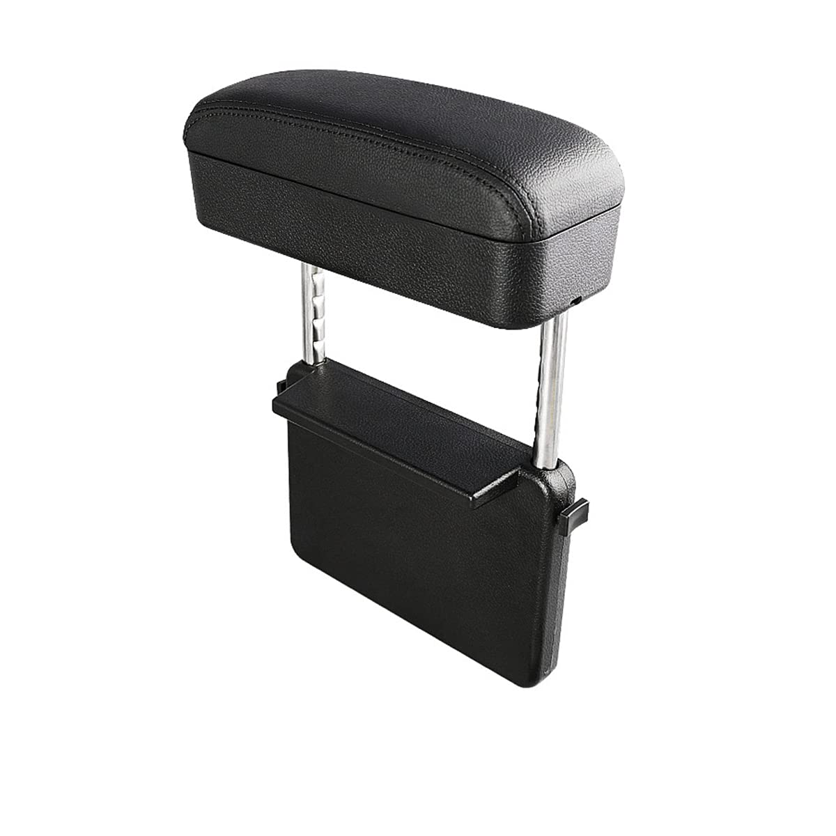 AOWIS front view of black armrest showing shape and sleek finish for comfort