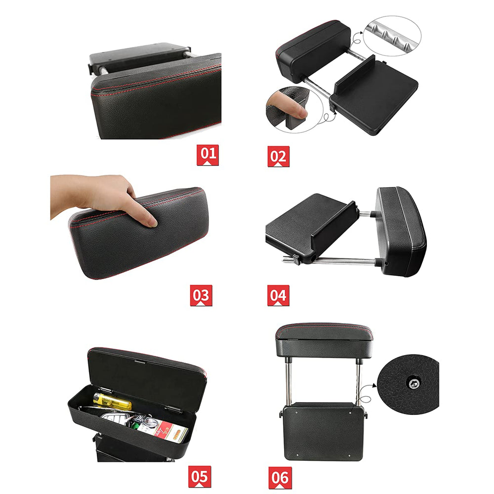 AOWIS armrest next to a hand showing scale and easy reach benefit